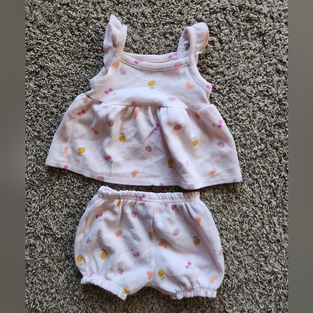 Baby girls summer Carters tank top and skirt, size 6m